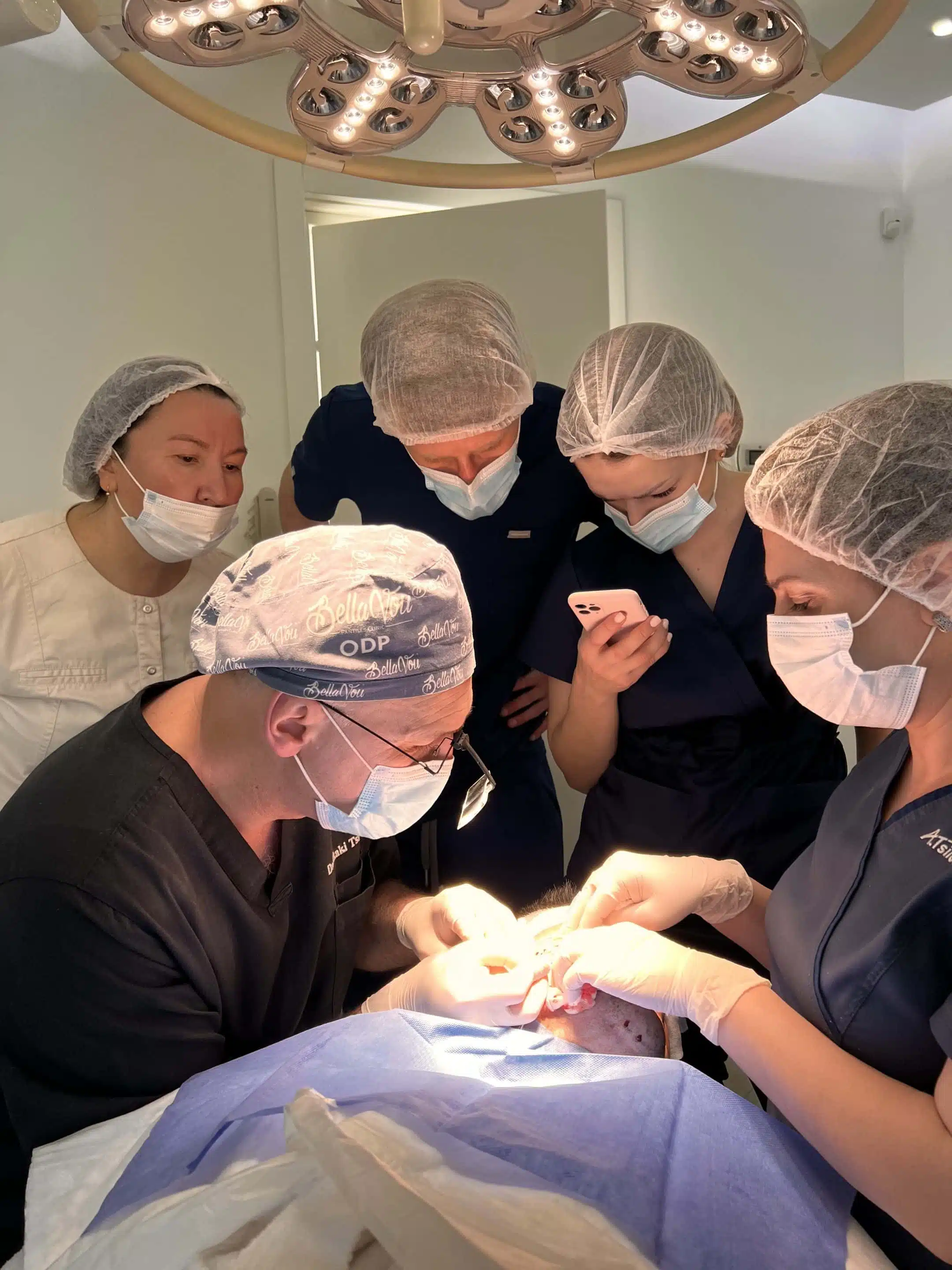 Dr. Akaki Tsilosani Doing Hair Transplant Operation FUE